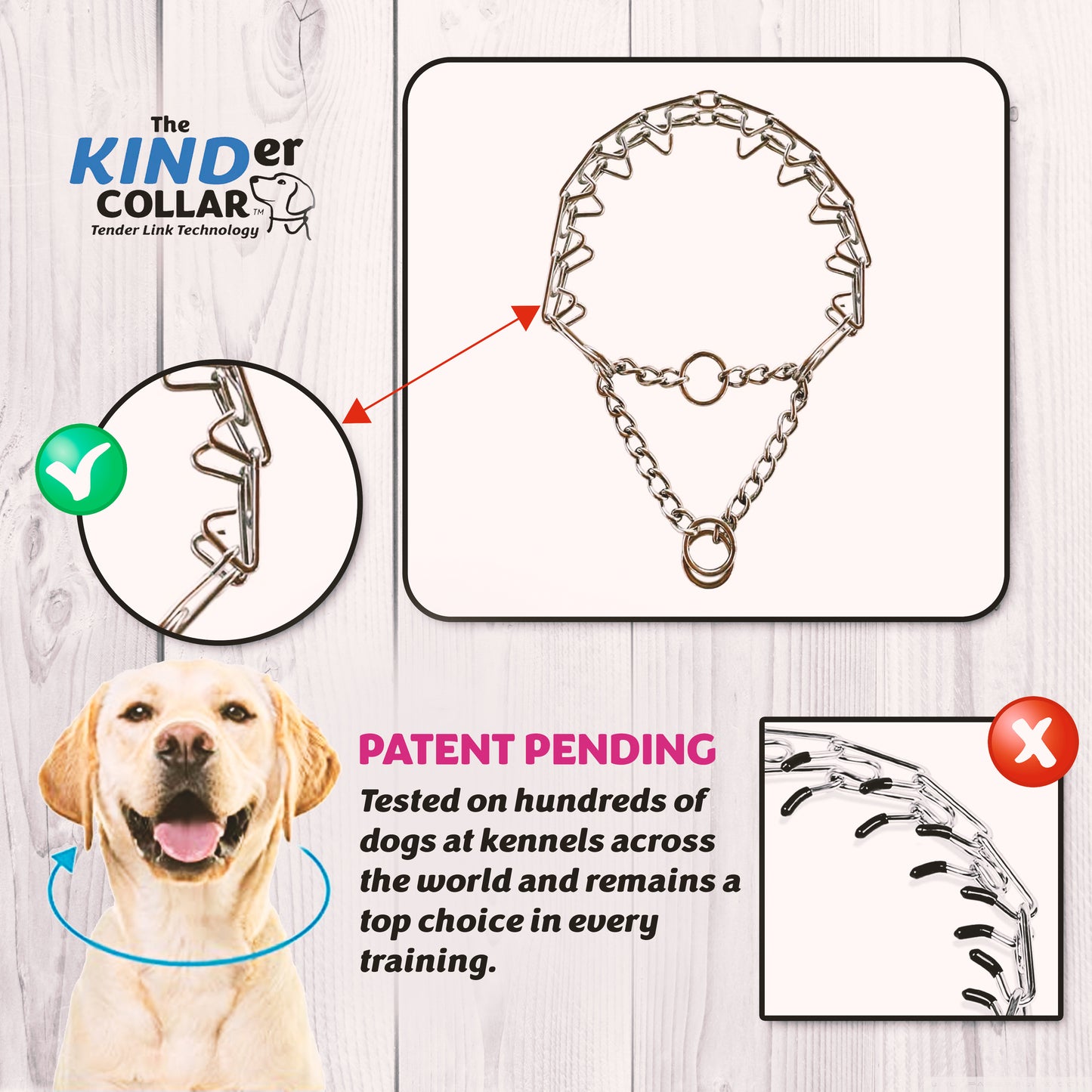 Large (3.0 mm) Training Collar Dog Training Collar for Medium to Large Dog Breeds